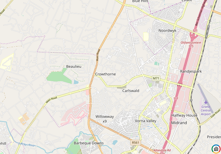 Map location of Crowthorne AH
